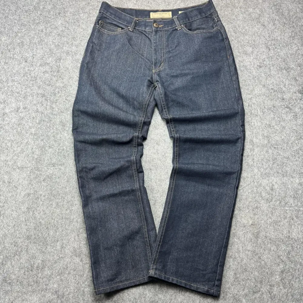 Vintage Genes 1891 Jeans Mens 34x30 Blue Dark Wash Slim Straight Y2K Denim Pants